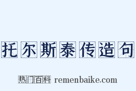 托尔斯泰传造句是什么意思的图片
